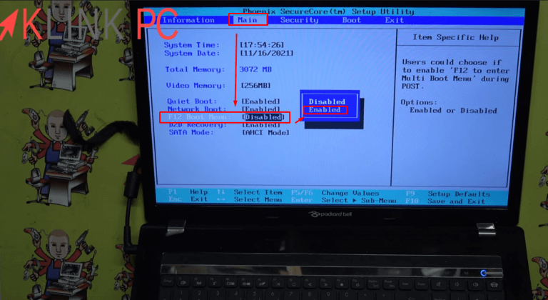 Comment Acc Der Au Bios Et L Ordre De D Marrage Sur Un Pc Packard