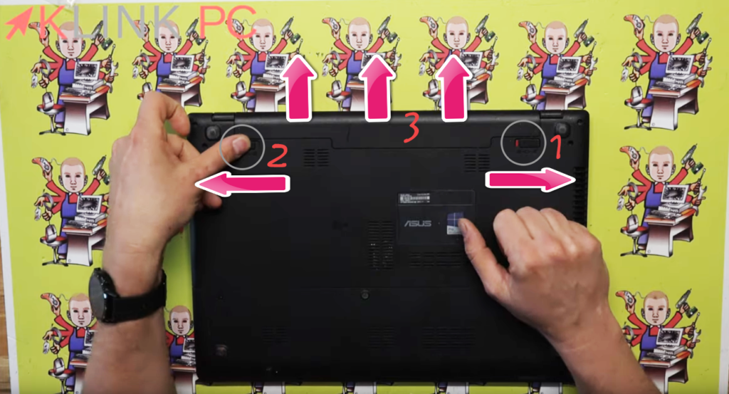 Removing the Battery from the Asus S56C Laptop