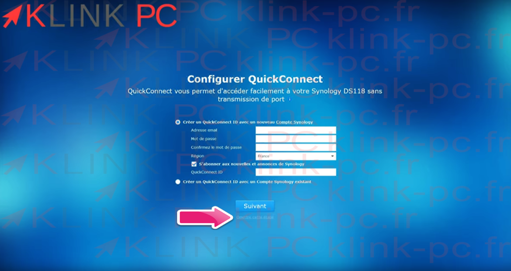 QuickConnect Setup Step