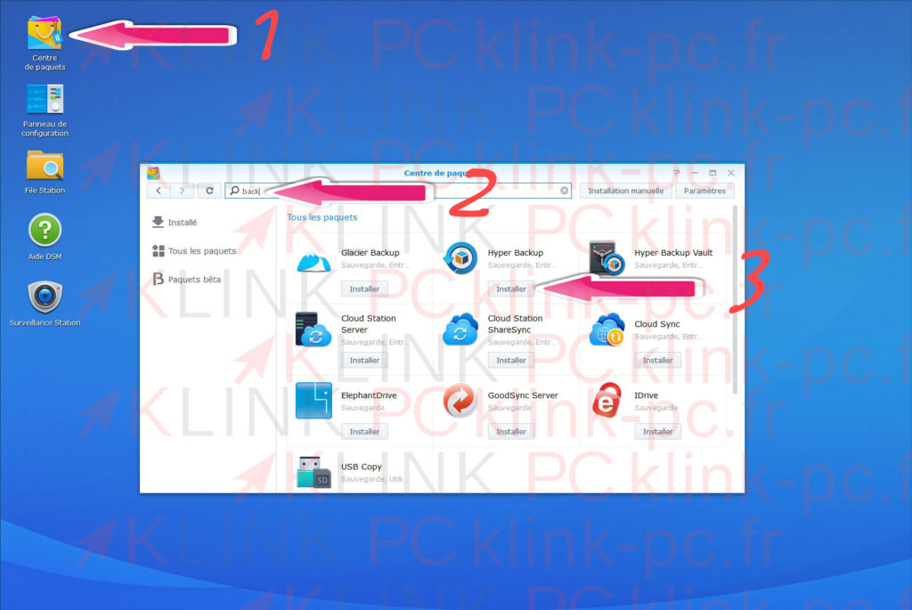 Instalación de la aplicación Hyper Backup