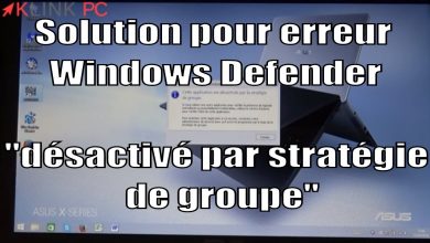Solution pour erreur Windows Defender dÃ©sactivÃ© par stratÃ©gie de groupe miniature
