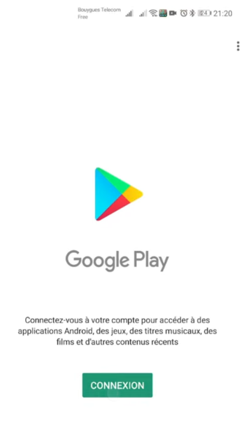 Connexion à Google Play
