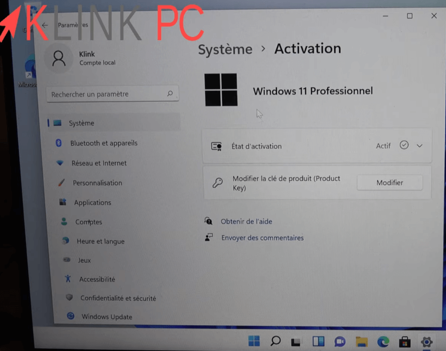 Windows 11 est bien activé