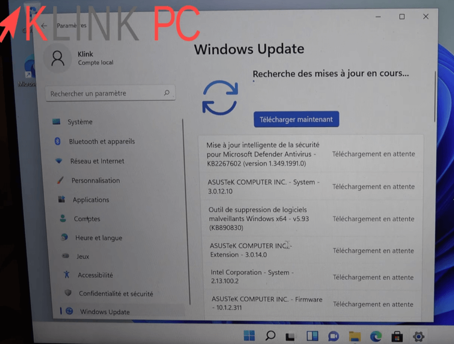 Mise à jour des pilotes avec Windows Update