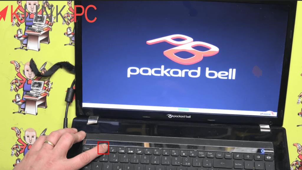  Touche F2 pour accéder au BIOS Packard Bell