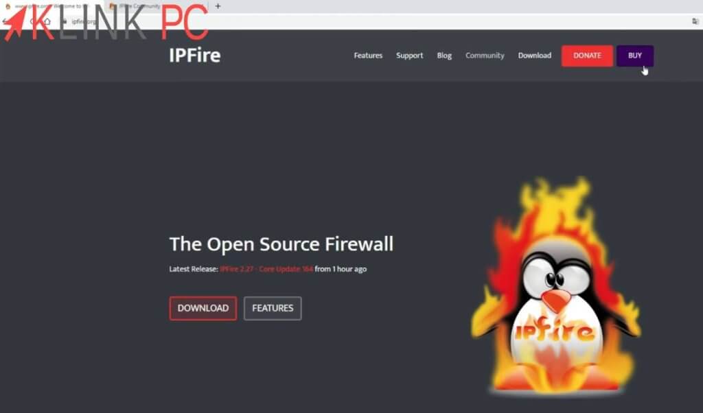 Présentation du site officiel IPFire