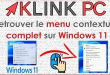 Comment retrouver le menu contextuel complet (clic droit) sur Windows 11