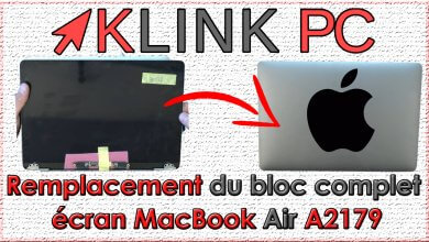 Remplacement du bloc complet vitre, écran et plastique sur un MacBook Air A2179
